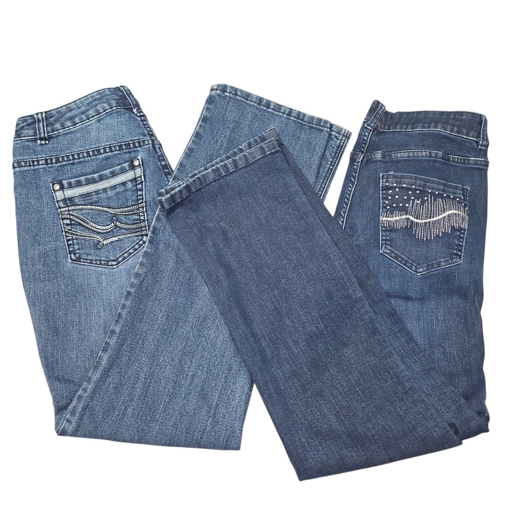 Christopher & Banks Signature Slimming Straight Leg Blue Jeans Sz 6